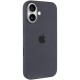 Чохол Silicone case (AAA) with Magsafe and Animation (button) для Apple iPhone 16 Plus (6.7") Black