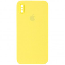 Чехол Silicone Case Square Full Camera Protective (AA) для Apple iPhone X / XS (5.8")