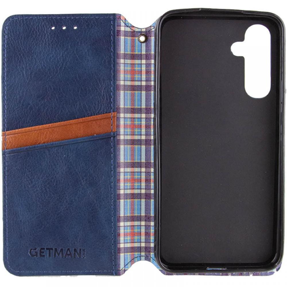 Шкіряний чохол-книжка GETMAN Cubic (PU) для Samsung Galaxy M34 5G Синій
