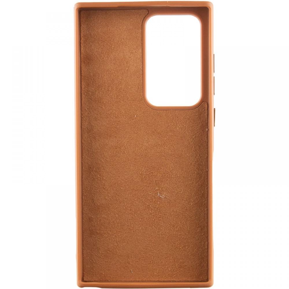 Кожаный чехол Bonbon Leather Metal Style для Samsung Galaxy S22 Ultra