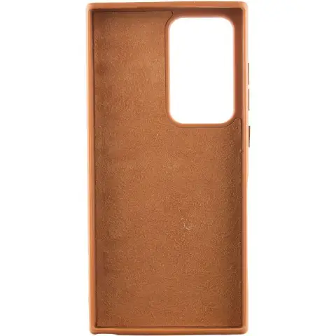 Шкіряний чохол Bonbon Leather Metal Style для Samsung Galaxy S22 Ultra Коричневий / Brown