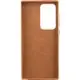 Шкіряний чохол Bonbon Leather Metal Style для Samsung Galaxy S22 Ultra Коричневий / Brown