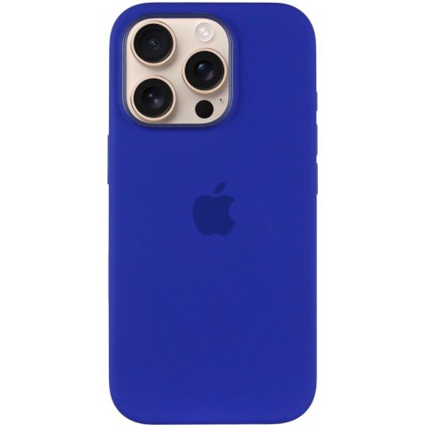 Чохол Silicone case (AAA) with Magsafe and Animation (button) для Apple iPhone 16 Pro Max (6.9") Ultramarine