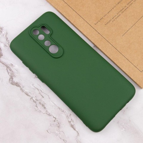 Чохол TPU GETMAN Liquid Silk Full Camera для Xiaomi Redmi 9 Зелений / Dark green