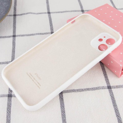 Чохол Silicone Case Full Camera Protective (AA) для Apple iPhone 12 (6.1") Білий / White