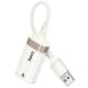 Перехідник Hoco UA41 Crystal USB to RJ45 100 Mbs (0.15m) Apricot