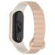Ремінець Dual-color Magnetic для Xiaomi Mi Band 9/8 Beige / White