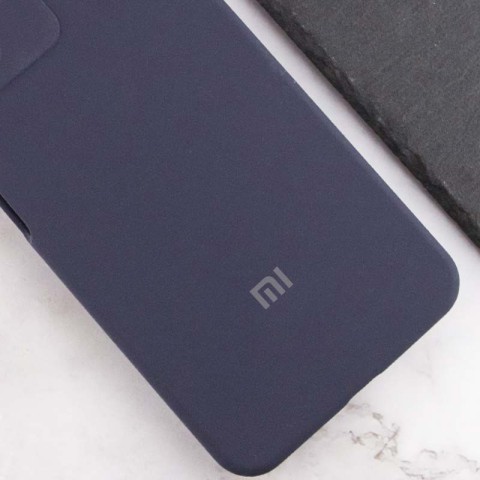 Чохол Silicone Cover Lakshmi Full Camera (AAA) with Logo для Xiaomi Redmi 13 4G / Poco M6 4G Темно-синій / Midnight blue
