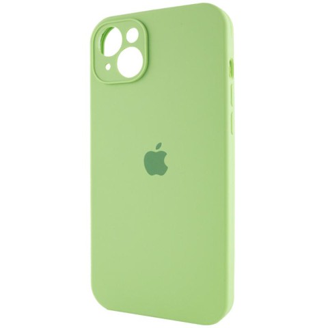 Чохол Silicone Case Full Camera Protective (AA) для Apple iPhone 15 Plus (6.7") М'ятний / Mint