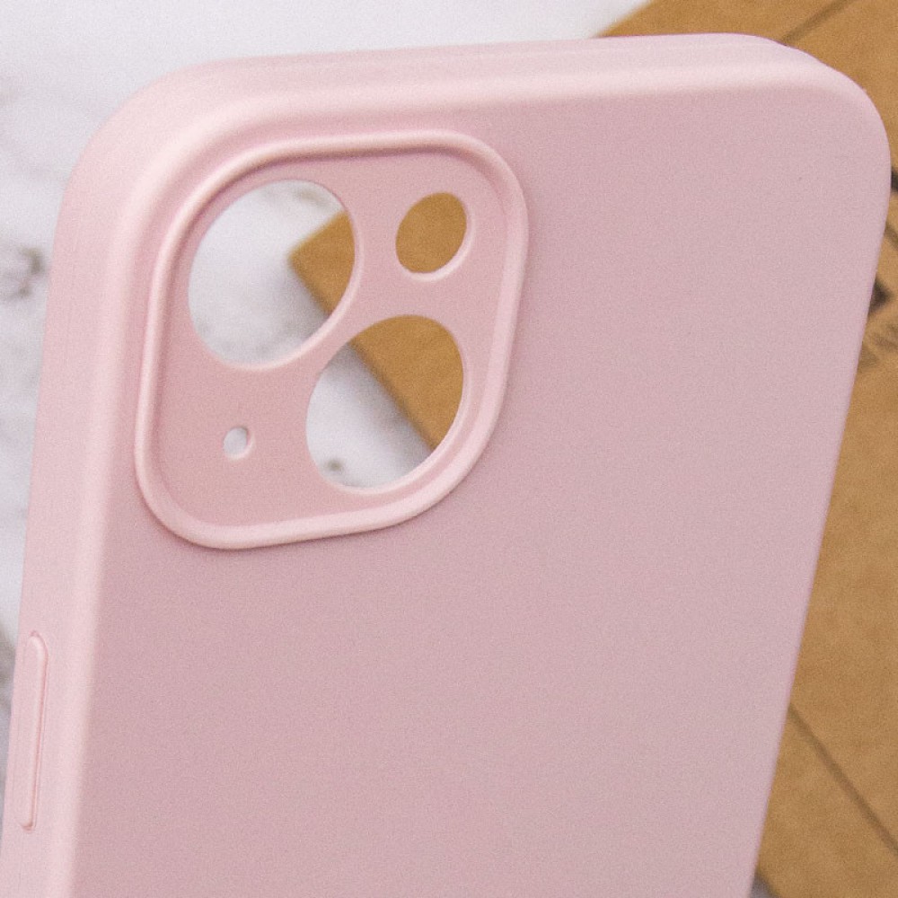 Чохол Silicone Case Full Camera Protective (AA) NO LOGO для Apple iPhone 15 Plus (6.7") Рожевий / Chalk Pink