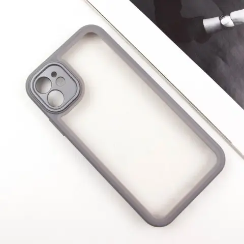 TPU чехол Transparent + Colour 1,5mm для Apple iPhone 12 (6.1")