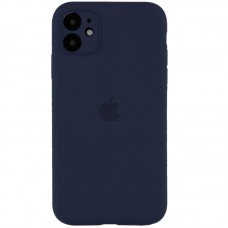 Чохол Silicone Case Full Camera Protective (AA) для Apple iPhone 12 (6.1") Темно-синій / Midnight blue