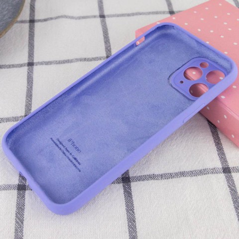 Чохол Silicone Case Full Camera Protective (AA) для Apple iPhone 12 Pro Max (6.7") Бузковий / Dasheen