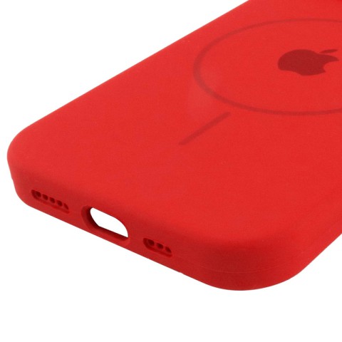 Чохол Silicone Case Full Protective (AA) with MagSafe для Apple iPhone 15 Plus (6.7") Червоний / Red