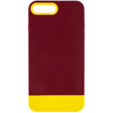 Чохол TPU+PC Bichromatic для Apple iPhone 7 plus / 8 plus (5.5") Brown burgundy / Yellow