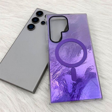 Чохол TPU Shiny Mountain (MagFit) для Samsung Galaxy S25 Ultra Purple