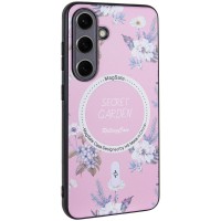 TPU+PC чохол Secret Garden with MagFit для Samsung Galaxy S24 FE Pink