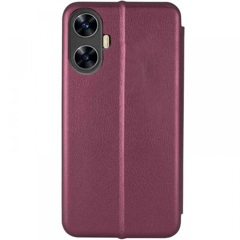 Шкіряний чохол-книжка Classy для Realme C55 Бордовий