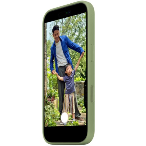 Чохол Silicone case (AAA) with Magsafe and Animation для Apple iPhone 17 Pro Max (6.9") Light Moss