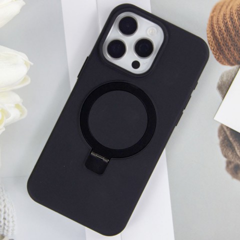 Чохол Silicone Case Full Protective NO LOGO with Ring для Apple iPhone 14 Pro (6.1") Black