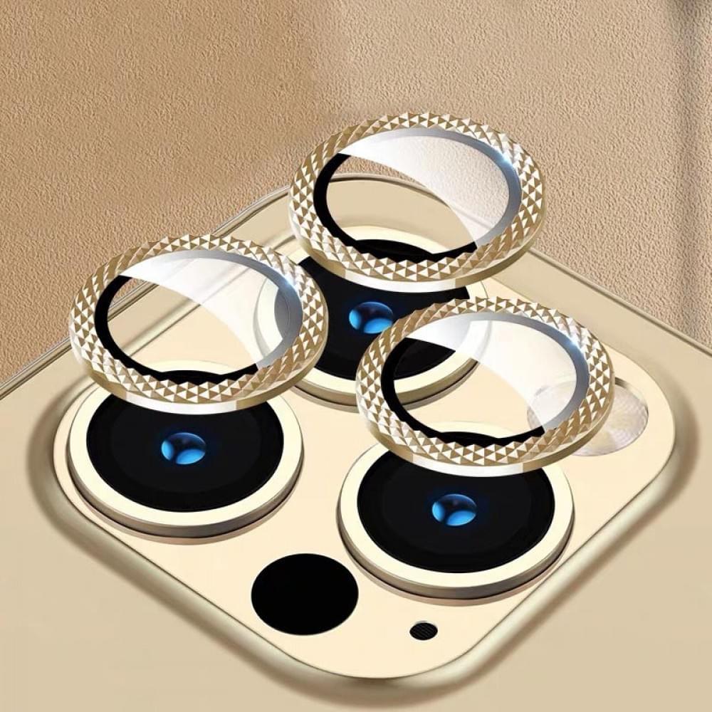 Защитное стекло Metal Shine на камеру (в упак.) для Apple iPhone 15 Pro (6.1") / 15 Pro Max (6.7")