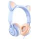 Накладні навушники Hoco W36 Cat ear (3.5mm/1.2m) Dream Blue