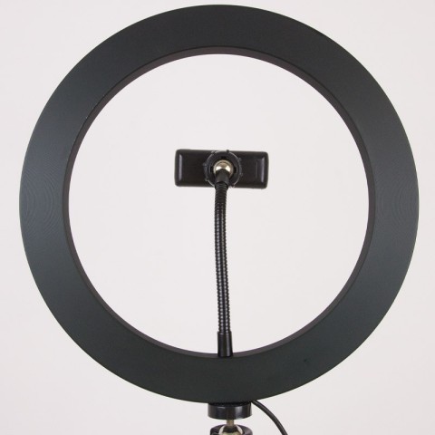 Кільцева світлодіодна LED лампа Flat Ring 10" + tripod 2.1m Black