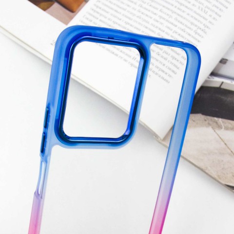 Чохол TPU+PC Fresh sip series для Xiaomi Redmi Note 12 4G Рожевий / Синій