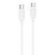 Дата кабель Hoco X115 Surpass Type-C to Type-C 60W (1m) White