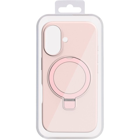 Чохол Silicone Case Full Protective NO LOGO with Ring для Apple iPhone 16 Plus (6.7") Pink