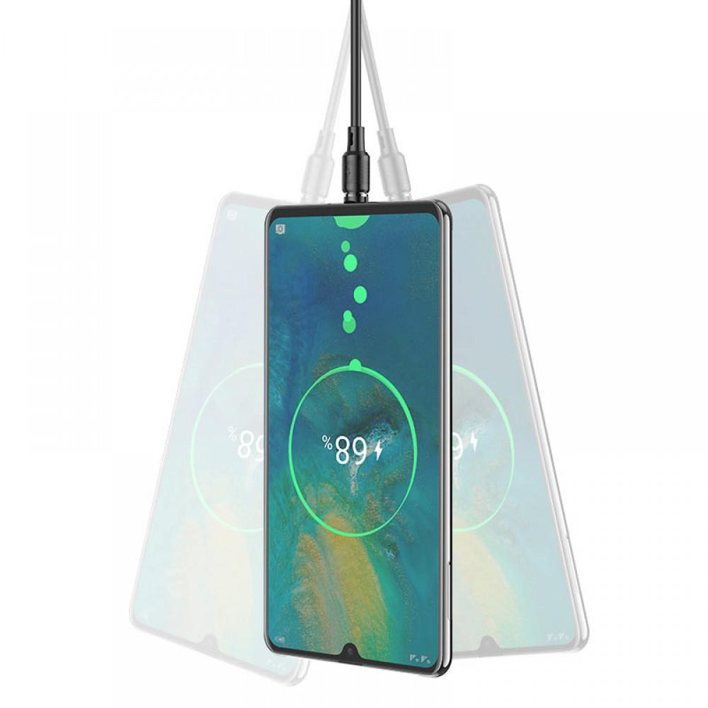 Дата кабель Hoco X52 "Sereno magnetic" USB to Type-C (1m) Чорний