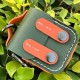 Шкіряний футляр Briefcase для навушників AirPods 1/2 Green / Orange