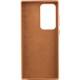 Шкіряний чохол Bonbon Leather Metal Style для Samsung Galaxy S22 Ultra Коричневий / Brown