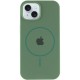 Чохол Silicone Case Full Protective (AA) with MagSafe для Apple iPhone 15 (6.1") Зелений / Pine green