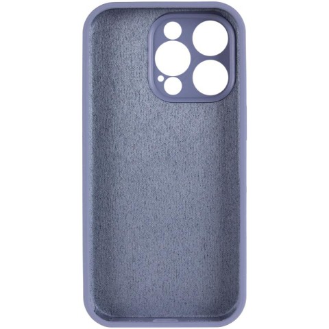 Чохол Silicone Case Full Camera Protective (AA) для Apple iPhone 14 Pro Max (6.7") Сірий / Lavender Gray