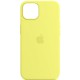 Чохол Silicone case (AAA) full with Magsafe and Animation для Apple iPhone 13 (6.1") Жовтий / Lemon Zest