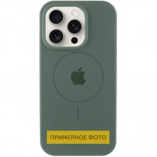 Чохол Silicone Case Full Protective (AA) with MagSafe для Apple iPhone 15 (6.1") Зелений / Pine green