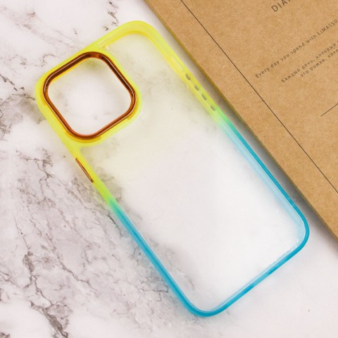 Чохол TPU+PC Fresh sip series для Apple iPhone 13 Pro Max (6.7") Бірюзовий / Помаранчевий