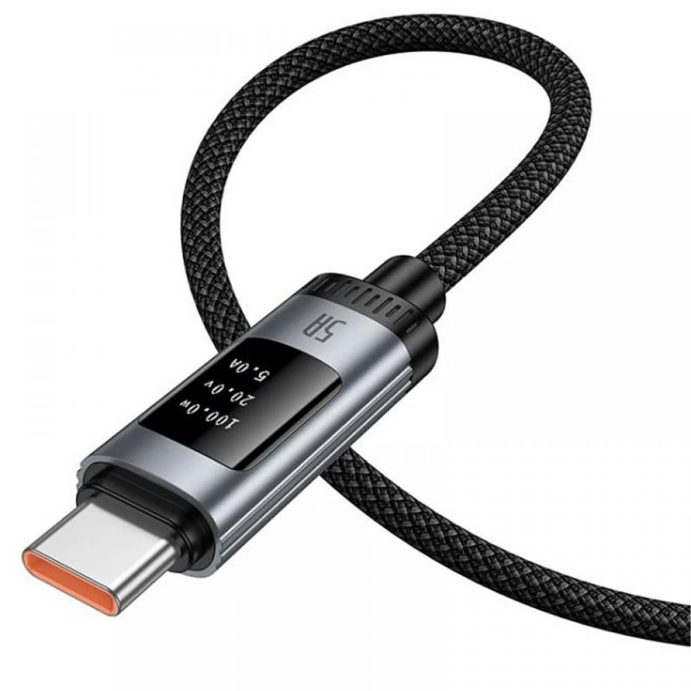 Дата кабель Hoco U148 Lord with display USB to Type-C 100W (1.2m) Black