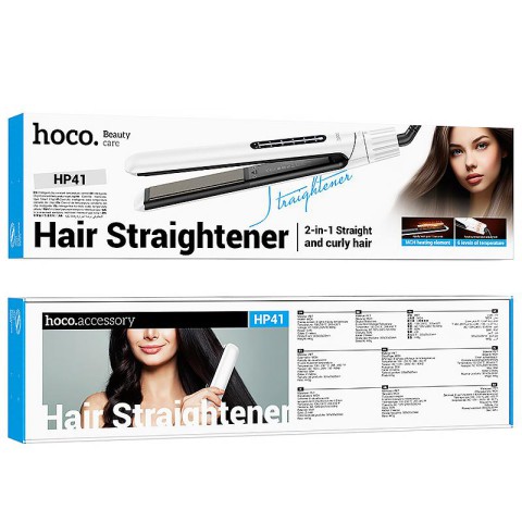 Випрямляч для волосся Hoco HP41 Crystal Smooth White