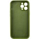 Чохол Silicone Case Full Camera Protective (AA) для Apple iPhone 12 Pro (6.1") Зелений / Dark Olive