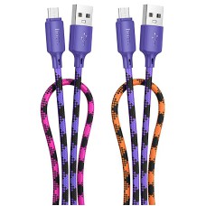 Дата кабель Hoco X116 Meridian USB to MicroUSB 2.4A (1m) Gradient Purple Mix