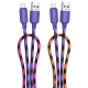 Дата кабель Hoco X116 Meridian USB to MicroUSB 2.4A (1m) Gradient Purple Mix