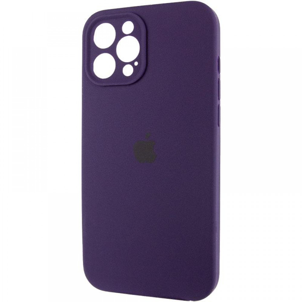Чохол Silicone Case Full Camera Protective (AA) для Apple iPhone 12 Pro (6.1") Фіолетовий / Elderberry