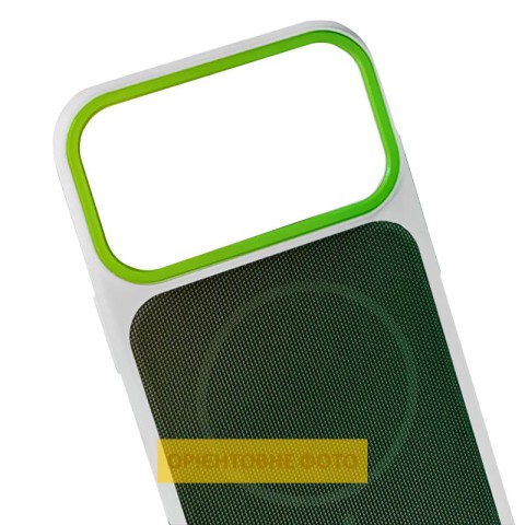 Чохол TPU TechWoven Hybrid with MagSafe для Apple iPhone 17 (6.3") White / Green