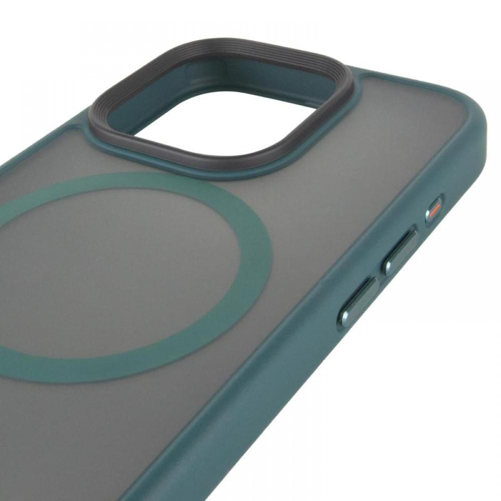 TPU+PC чохол Metal Buttons with MagSafe для Apple iPhone 15 Pro (6.1") Зелений