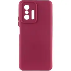 Чохол Silicone Cover Ummi Lakshmi Full Camera (AA) для Xiaomi 11T / 11T Pro Бордовий / Marsala
