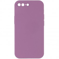 Silicone Case Square Full Camera Protective (AA) NOLOGO для Apple iPhone 7 plus / 8 plus (5.5") Ліловий / Lilac Pride