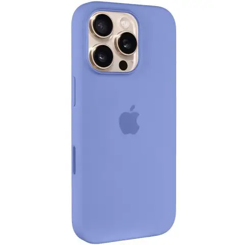 Чохол Silicone case (AAA) with Magsafe and Animation (button) для Apple iPhone 16 Pro (6.3") Periwinkle