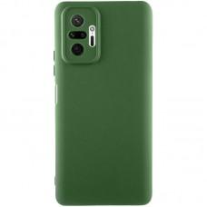 Чохол TPU GETMAN Liquid Silk Full Camera для Xiaomi Redmi Note 10 Pro / 10 Pro Max Зелений / Dark green
